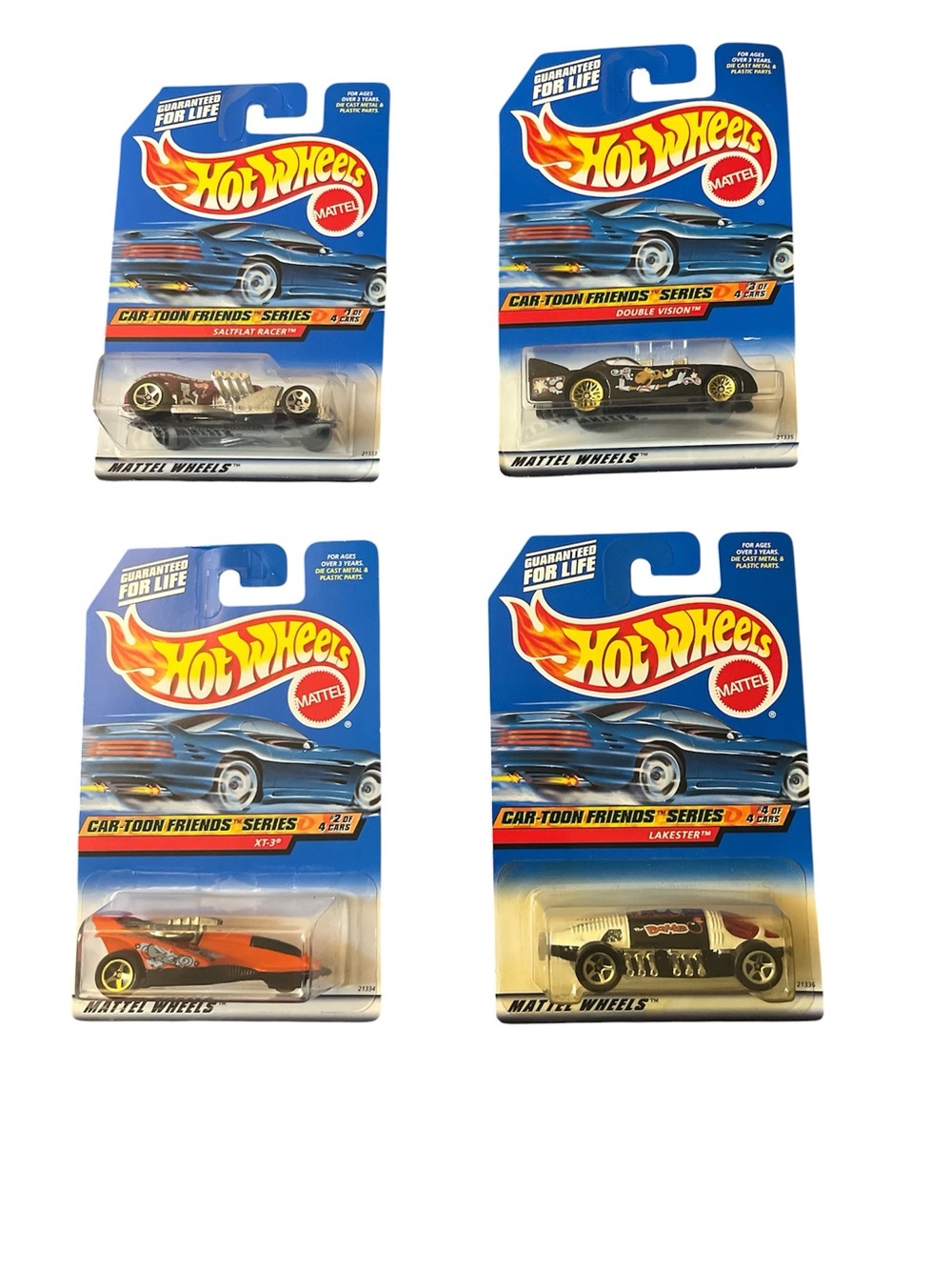 Mattel Hot Wheels Cartoon Series set of 4